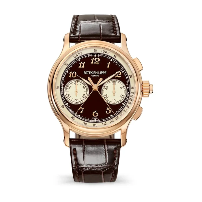 Patek Philippe Manual Wind 41mm Men’s Watch with Brown Material Dial, Gold Case, 30m Water Resistant / 5370R-001