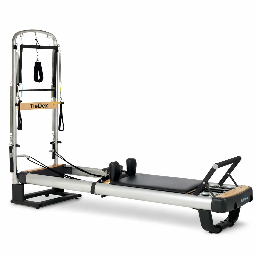 Tower Reformer tower Complete Deluxe Pilate reformer Folding Reformer with Integrated Tower and Mat System, Adjustable Carriage, Push-Through Bar, Spring Kit, and Aluminum Frame for Professional Pilates Training - Image 2