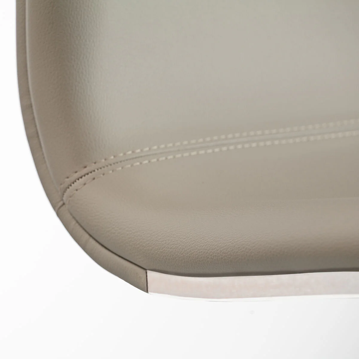 Peressini Rio Light Grey Faux Leather Dining Chair, 2 Pack - Image 3