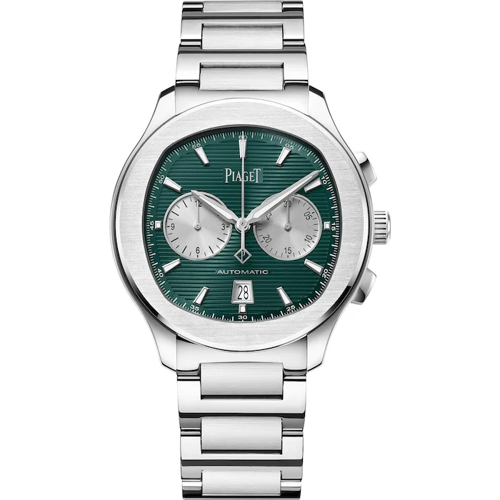 Piaget Polo Chronograph 42mm Mens Watch Green Luxury Watch Swiss Made Highâ Precision Movement Sapphire Crystal Stainless Steel Case Water Resistant G0A49024