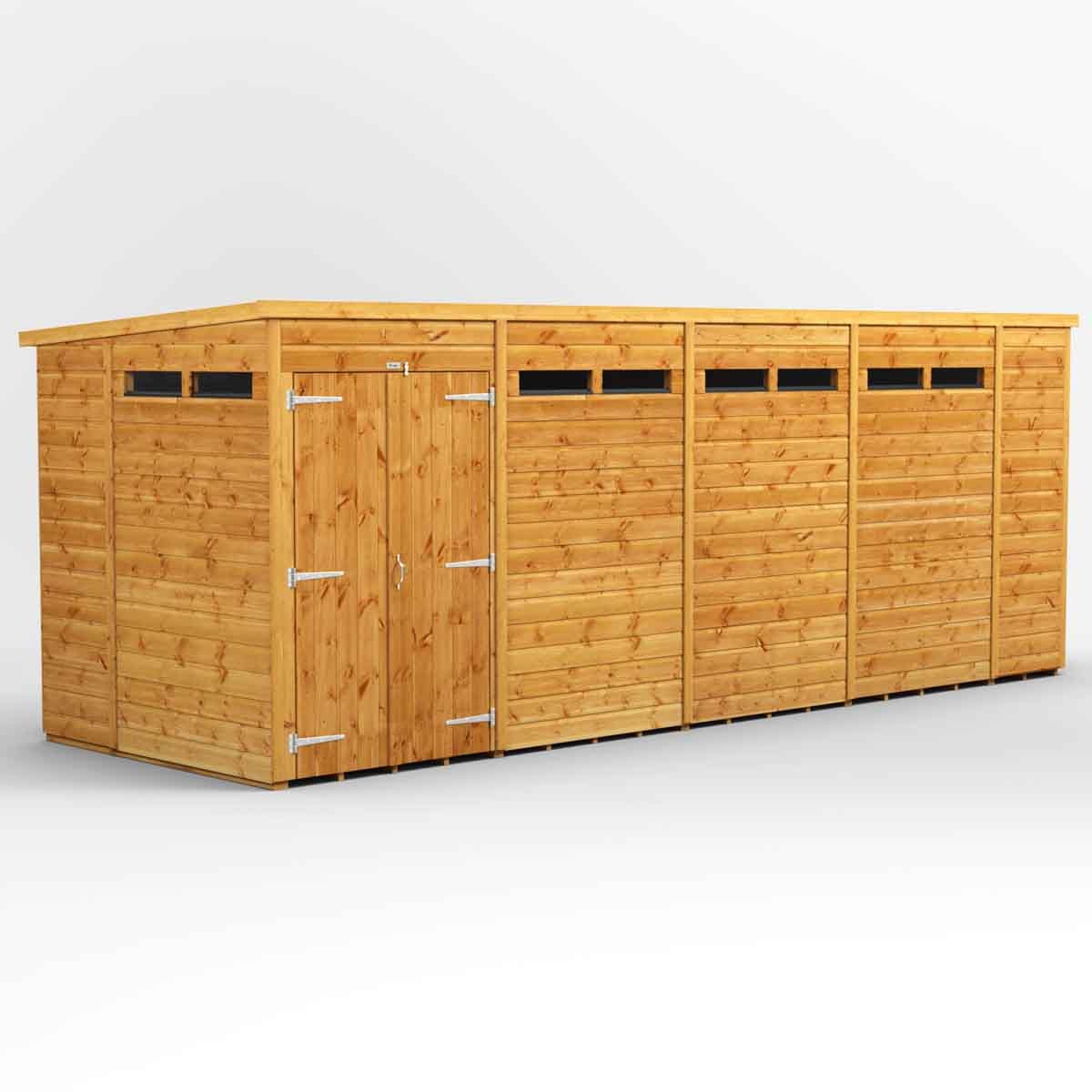 Power Pent 18' x 6' Double Door Security Shed - Image 3