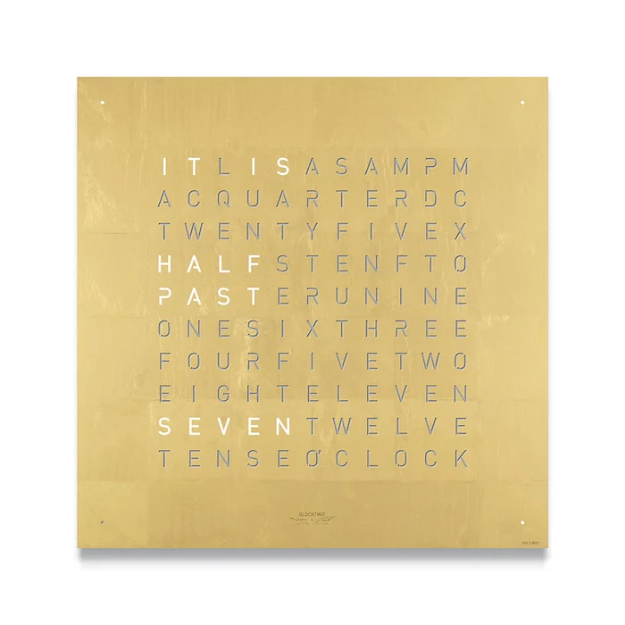 QLOCKTWO CLASSIC Creator's Edition Gold Wall Clock 45cm Luxury Watch Luxury Watch Swiss Made FCENGD