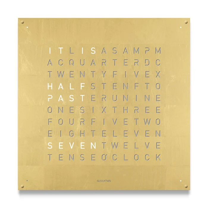 QLOCKTWO LARGE Creator's Edition Gold Wall Clock 90cm Luxury Watch Luxury Watch Swiss Made LG4ENGD