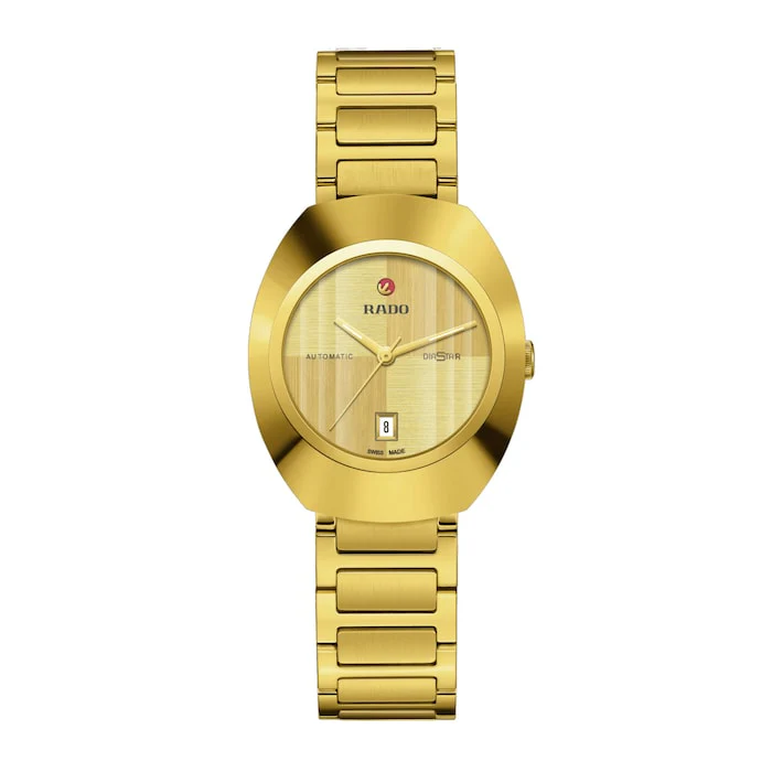 Rado Automatic 30mm Men’s Watch with Yellow Material Dial, Stainless Steel Case & Bracelet, 100m Water Resistant / R12171253