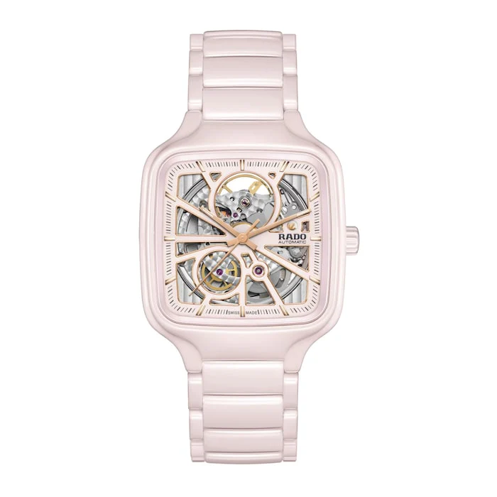 Rado Automatic 38mm Men’s Watch with Pink Material Dial, Titanium Case, 50m Water Resistant / R27123012