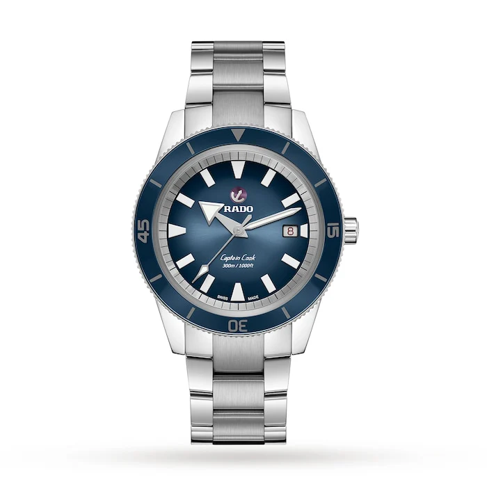 Rado Automatic 42mm Men’s Watch with Blue Material Dial, Stainless Steel Case & Bracelet, 300m Water Resistant / R32105203