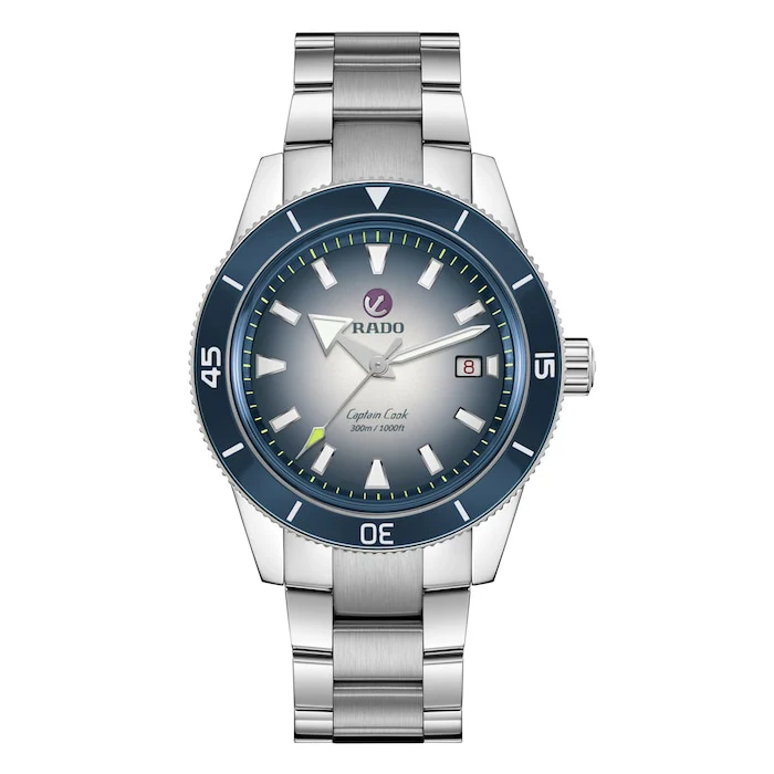 Rado Automatic 42mm Men’s Watch with Blue Material Dial, Stainless Steel Case & Bracelet, 300m Water Resistant / R32154208
