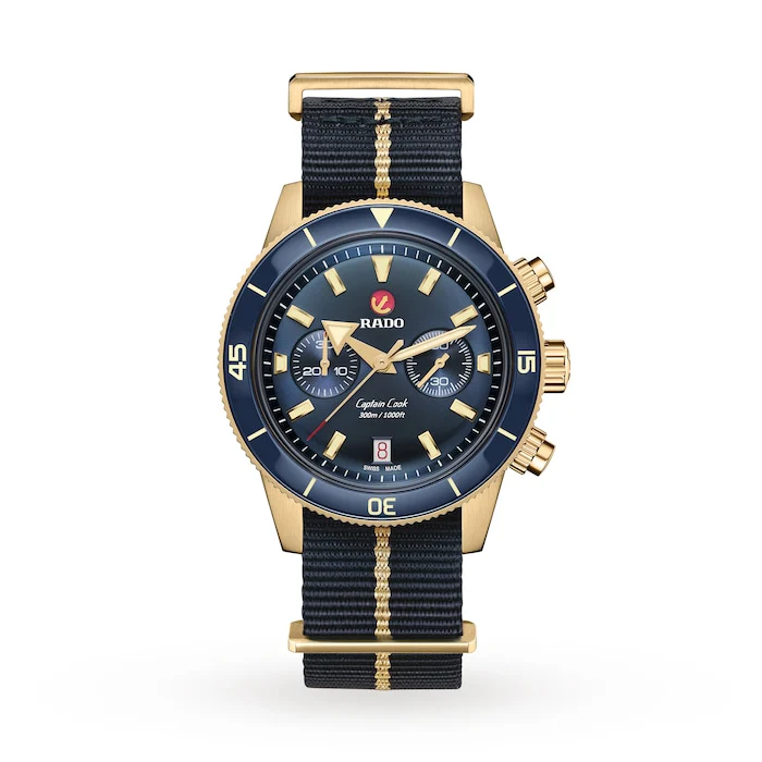 Rado Automatic 43mm Men’s Watch with Blue Material Dial, Stainless Steel Case, 300m Water Resistant / R32146208