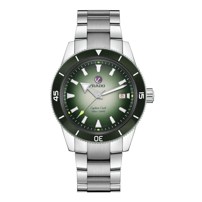 Rado Heritage Automatic 42mm Men’s Watch with Green Material Dial, Stainless Steel Case & Bracelet, 300m Water Resistant / R32149318