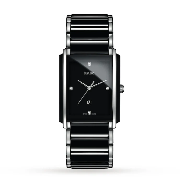 Rado Quartz 31mm Men’s Watch with Black Material Dial, Stainless Steel Case, 50m Water Resistant / R20206712