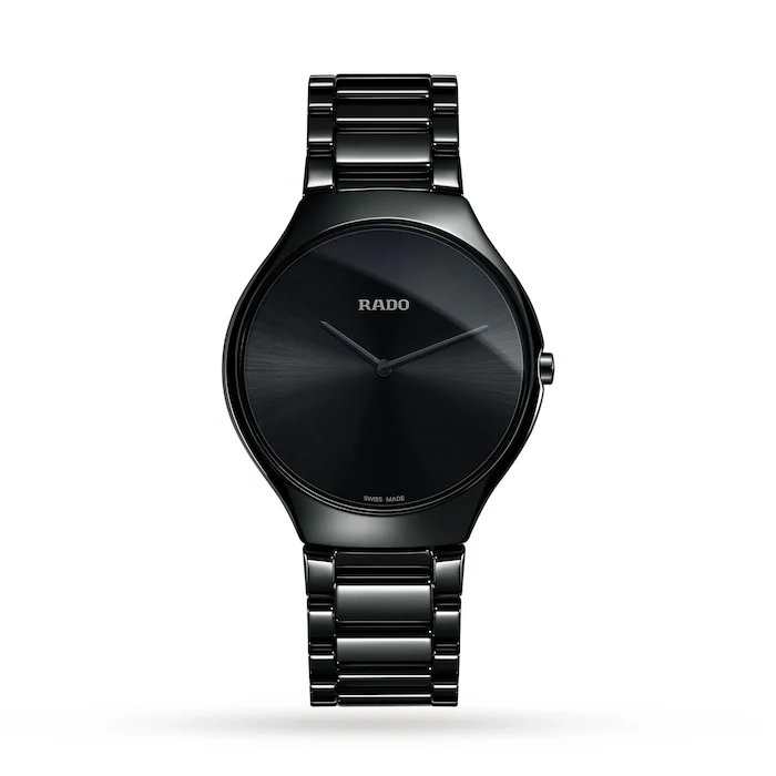 Rado Quartz 39mm Men’s Watch with Black Material Dial, Ceramic Case, 30m Water Resistant / R27741182