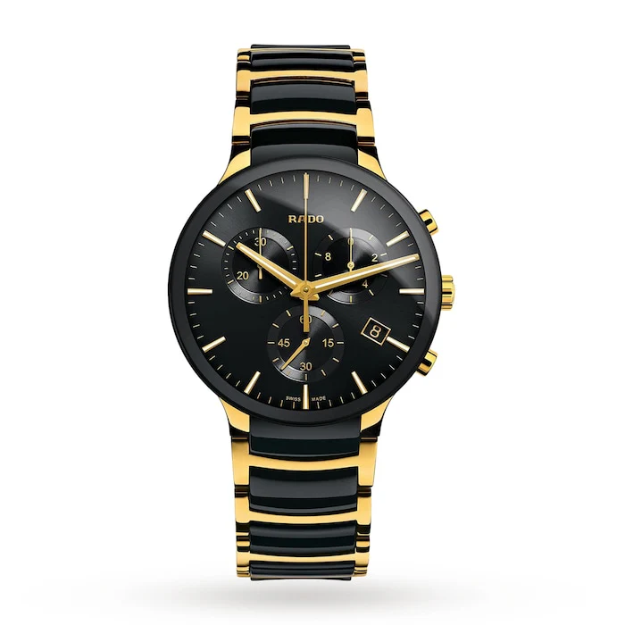 Rado Quartz 40mm Men’s Watch with Black Material Dial, Stainless Steel Case, 50m Water Resistant / R30134162