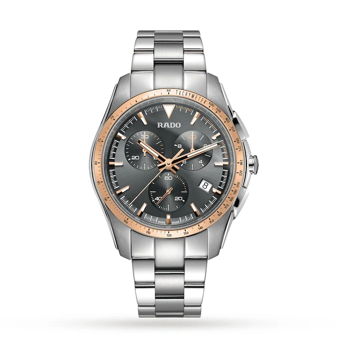 Rado Quartz Men’s Watch with Grey Material Dial, Stainless Steel Case & Bracelet, 50m Water Resistant / R32259163