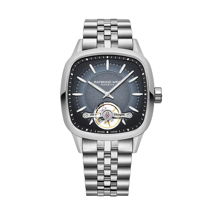 Raymond Weil Automatic 40mm Men’s Watch with Blue Material Dial, Stainless Steel Case & Bracelet, 100m Water Resistant / 2790-ST-50051