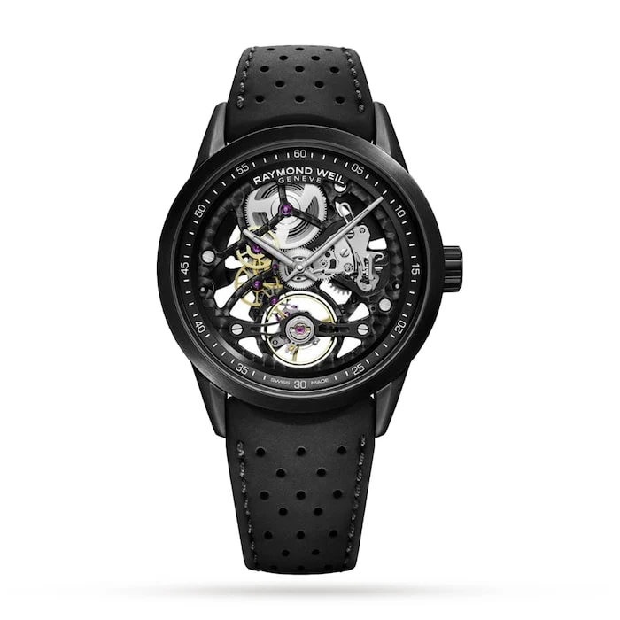 Raymond Weil Automatic 42mm Men’s Watch with Skeleton Material Dial, Stainless Steel Case, 100m Water Resistant / 2785-BKR-20000