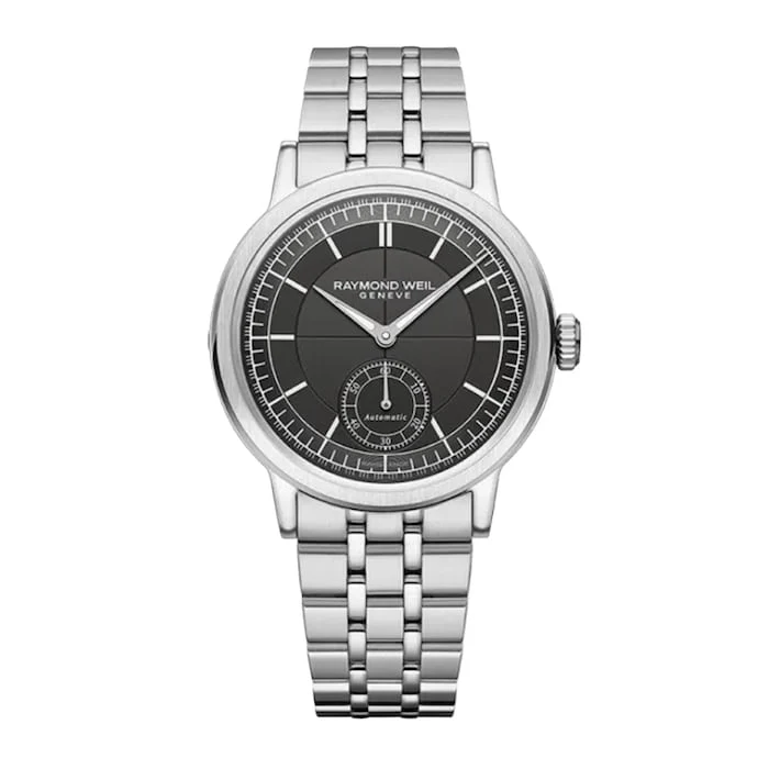 Raymond Weil Heritage Automatic 39mm Men’s Watch with Grey Material Dial, Stainless Steel Case & Bracelet, 50m Water Resistant / 2930-ST-60001