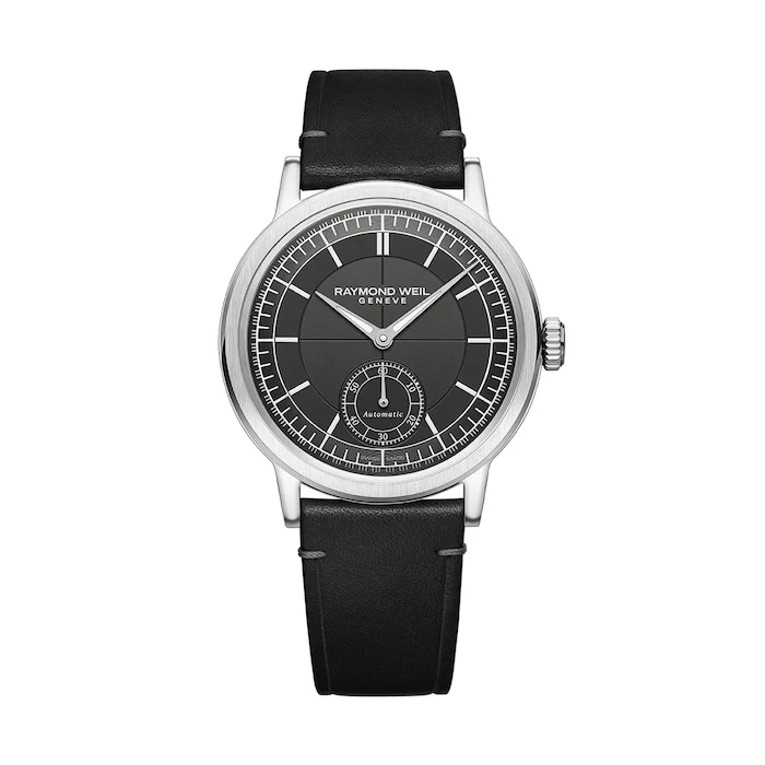 Raymond Weil Heritage Automatic Men’s Watch with Grey Material Dial, Stainless Steel Case, 50m Water Resistant / 2930-STC-60001