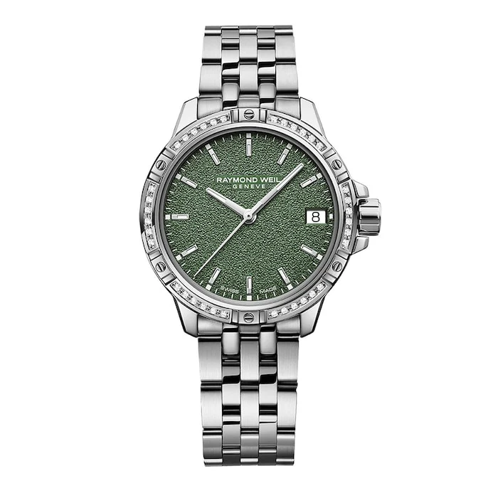 Raymond Weil Tango Classic Quartz 30mm Ladies Watch Green Luxury Watch Swiss Made High Precision Movement  5960-STS-52061