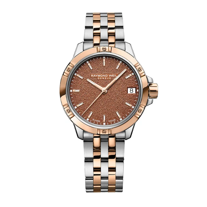Raymond Weil Tango Classic Quartz Two Tone 30mm Ladies Watch Terracotta Luxury Watch 5960-SP5-70061