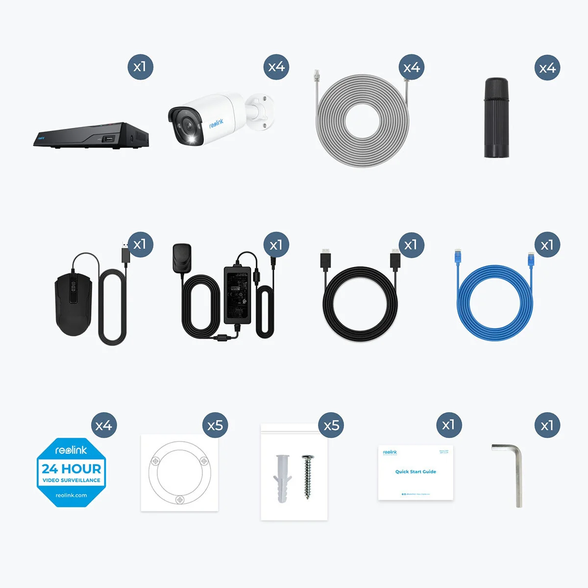Reolink 8MP (4K) UHD NVR PoE AI 8 x channel / 4 x Bullet Camera Kit with 2TB HDD - Image 8