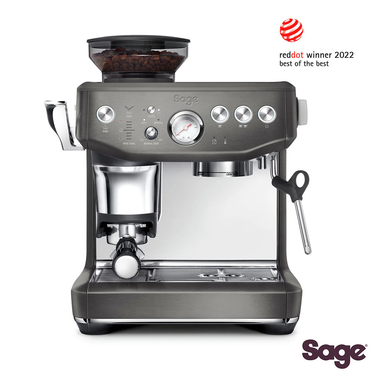 Sage The Barista Express Impress Bean to Cup Coffee Machine in Black Stainless Steel, SES876BST4GUK1 - Image 3