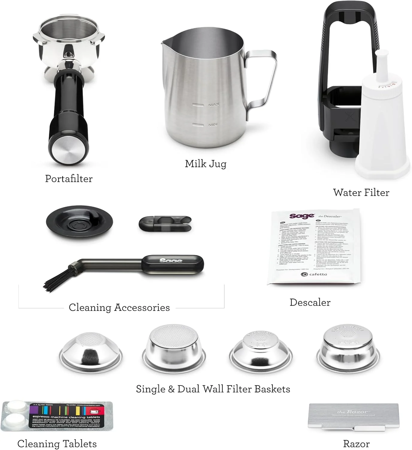 Sage - The Barista Touch Impress - Bean to Cup Coffee Machine with Grinder and Milk Frother, Cappuchino, Latte, Espresso Maker, Easy to Use, 8 Presets, With Milk Jug, 1700 W, Sea Salt - Image 8