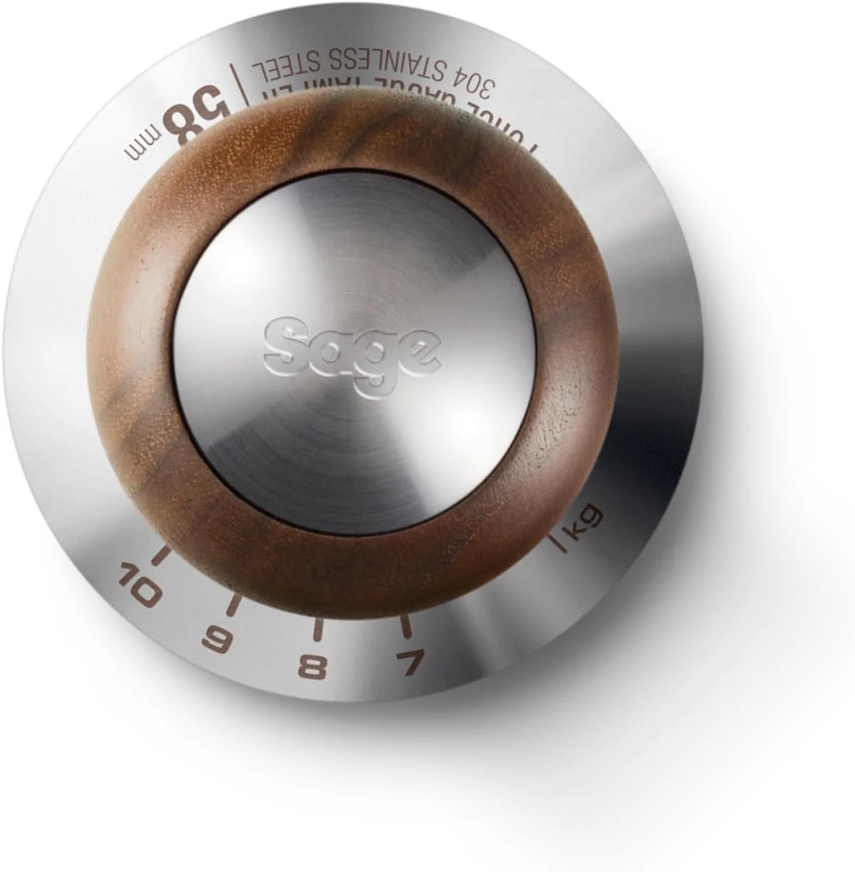 Sage - The Force Gauge Tamper 58mm - Self-Levelling Espresso Tamper, Consistent Pressure, Stainless Steel & Walnut, Compatible with 58mm Sage Portafilters - Image 4