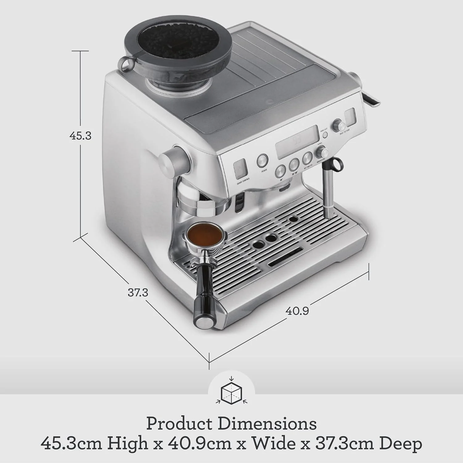 Sage - The Oracle, Bean to Cup Coffee Machine with Manual and Automatic Milk Frother, Brushed Stainless Steel - Image 6
