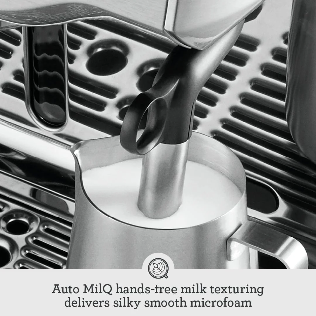 Sage - The Oracle, Bean to Cup Coffee Machine with Manual and Automatic Milk Frother, Volumetric or Timed Shot Control, 45 Grind Settings, Espresso, Cappuccino, 2.5L Water Tank, 2400 W, Black Truffle - Image 6