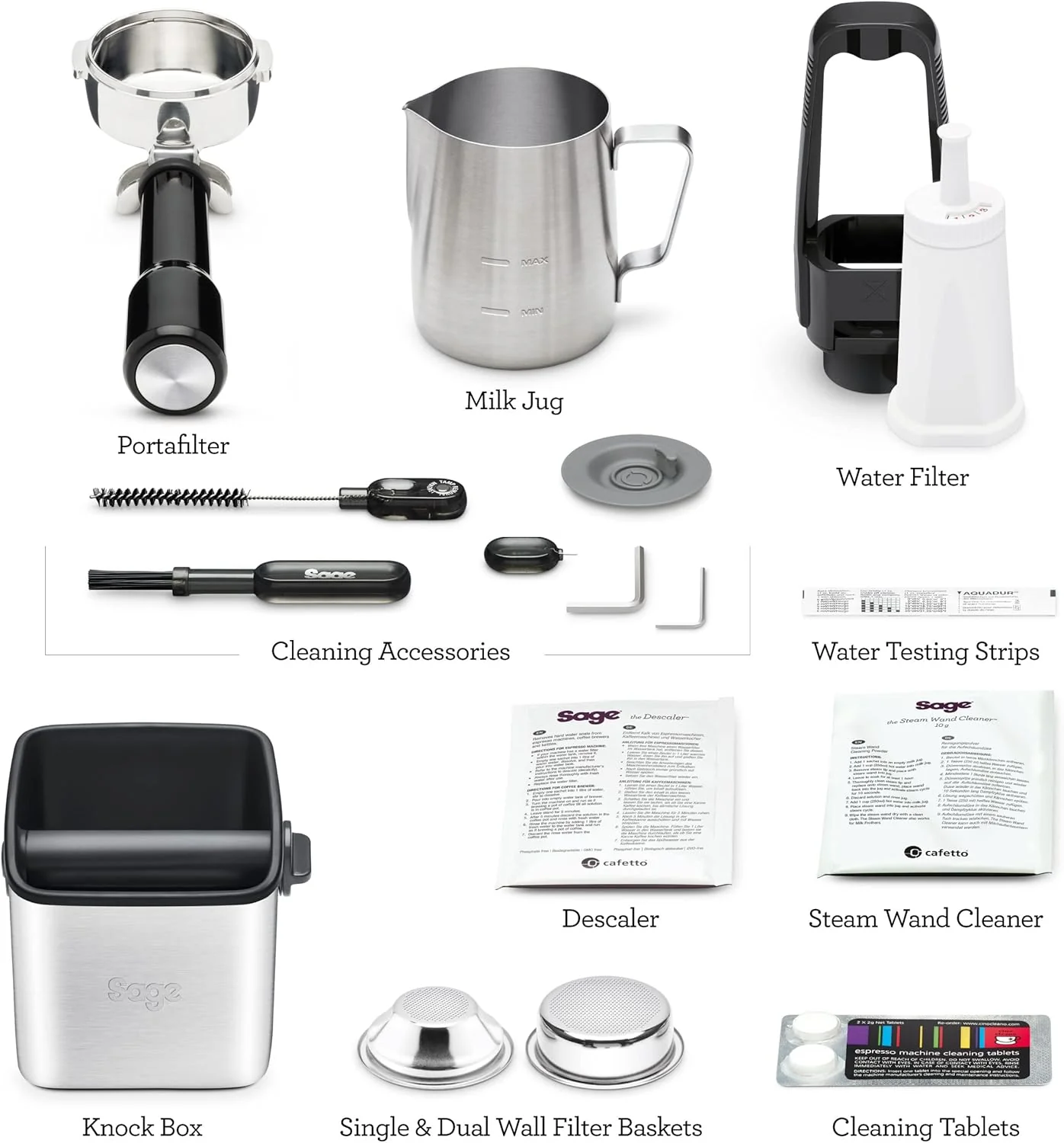 Sage - The Oracle, Bean to Cup Coffee Machine with Manual and Automatic Milk Frother, Volumetric or Timed Shot Control, 45 Grind Settings, Espresso, Cappuccino, 2.5L Water Tank, 2400 W, Black Truffle - Image 8