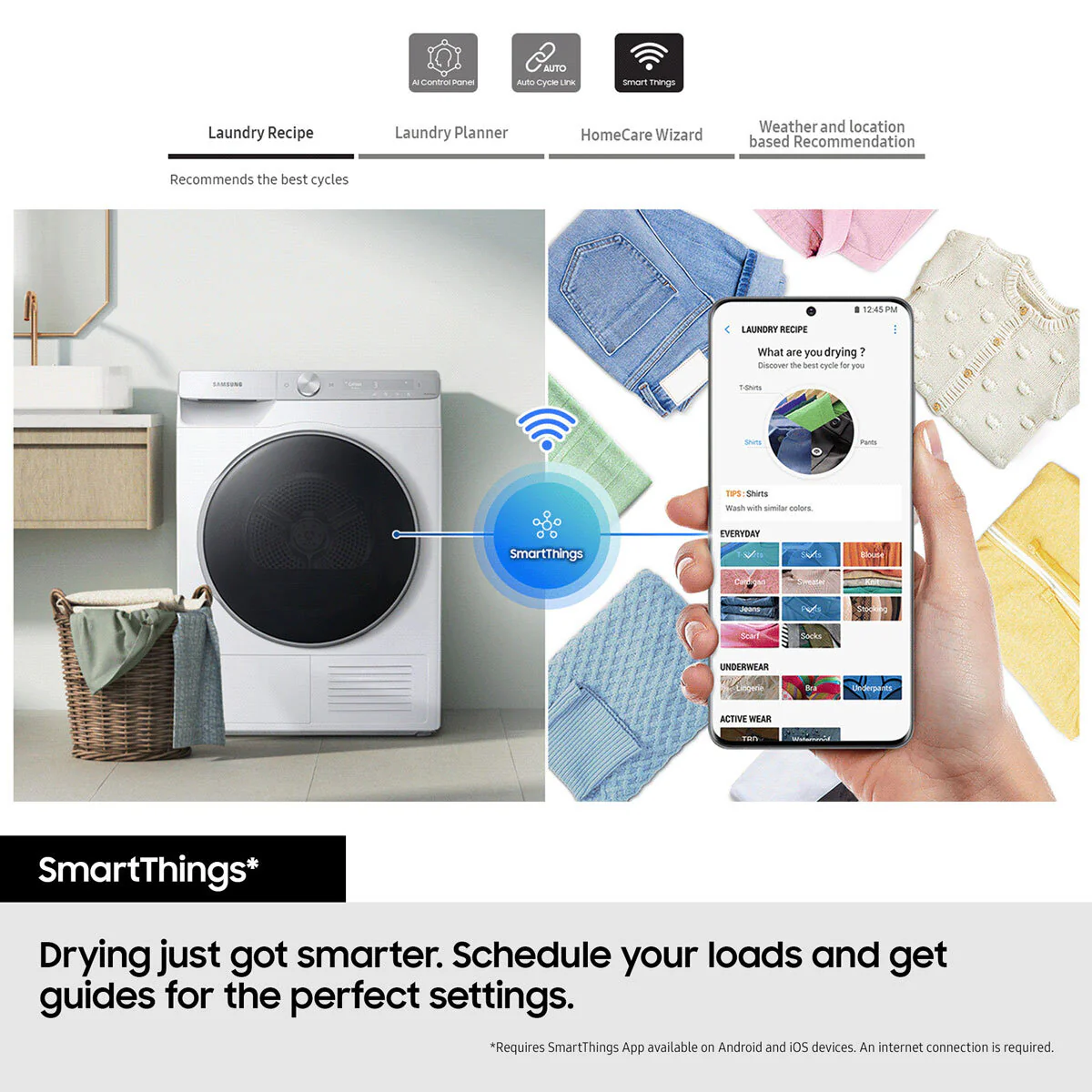 Samsung Series 5 DV90CGC0A0AEEU, 9kg Heat Pump Tumble Dryer, A++ Rated in White - Image 7
