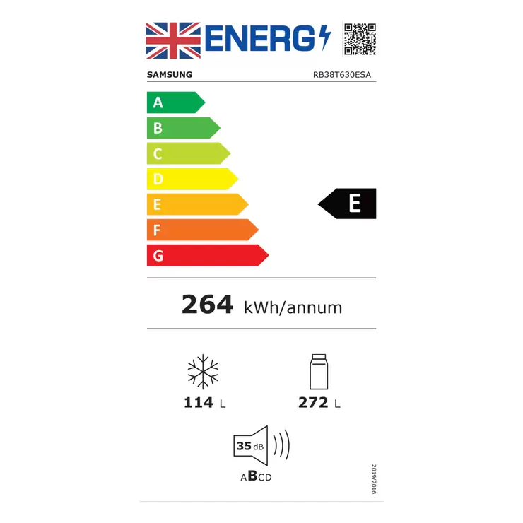 Samsung Series 5 RB38T602EWW/EU Fridge Freezer, E Rated in White - Image 7