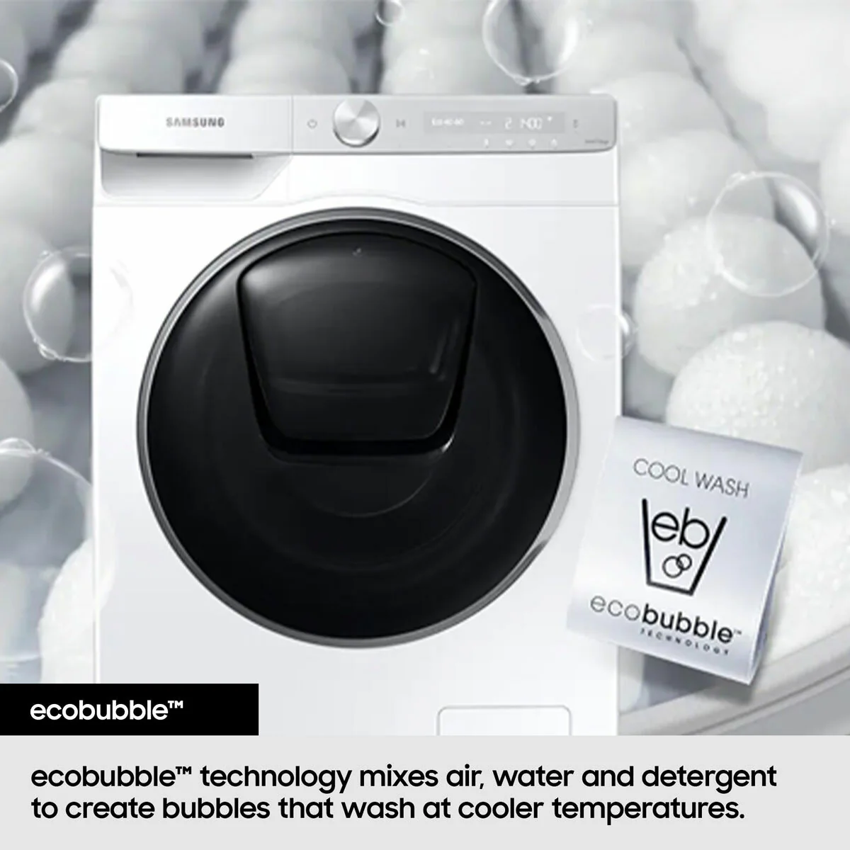 Samsung Series 8, SpaceMax WW11DB8B95GHU1 Washing Machine, A Rated in White - Image 5
