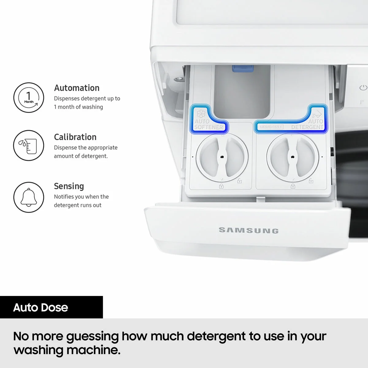 Samsung Series 8, SpaceMax WW11DB8B95GHU1 Washing Machine, A Rated in White - Image 7