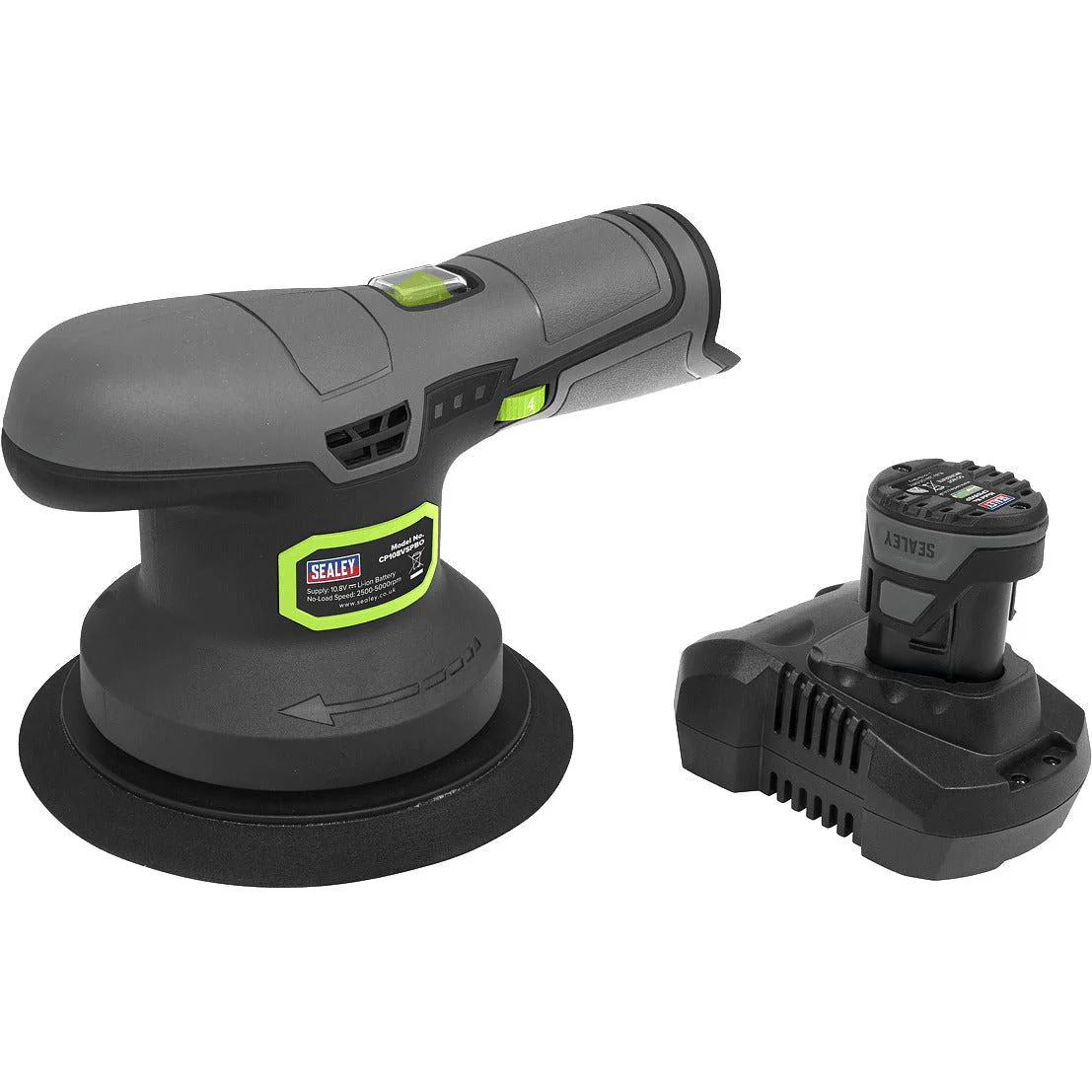 Sealey CP108VSP 10.8V Cordless Dual Action 150mm Sander/Polisher Kit
