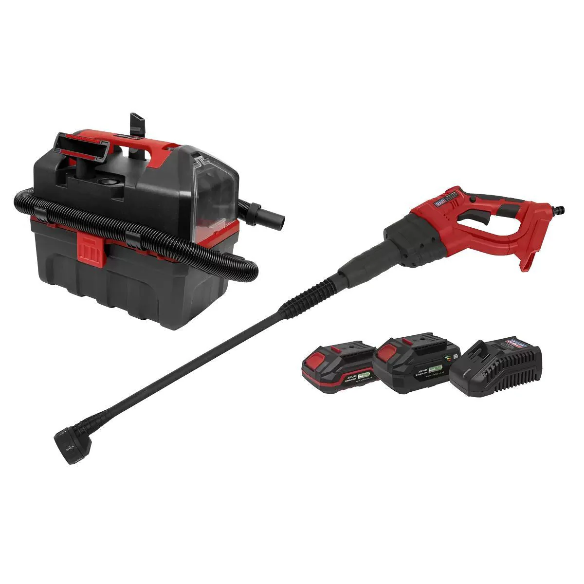 Sealey CP20VCOMBO11 2x20V Cordless Car Cleaning Combo Kit -2 Batteries