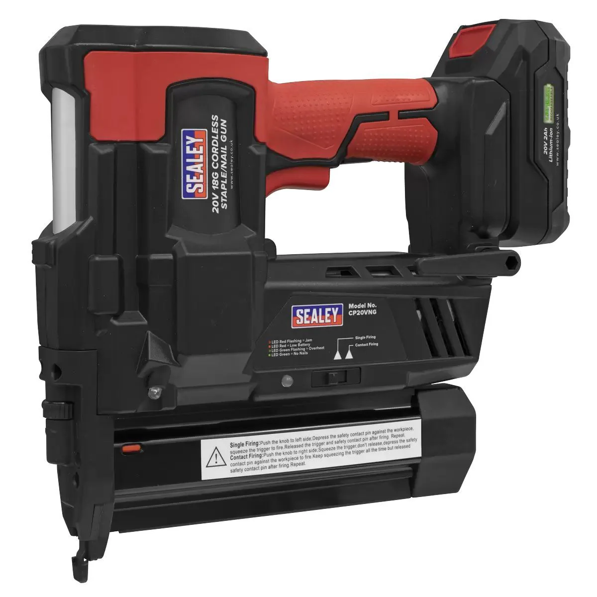 Sealey CP20VNG 20V Cordless Staple 18G Nail Gun Body Only
