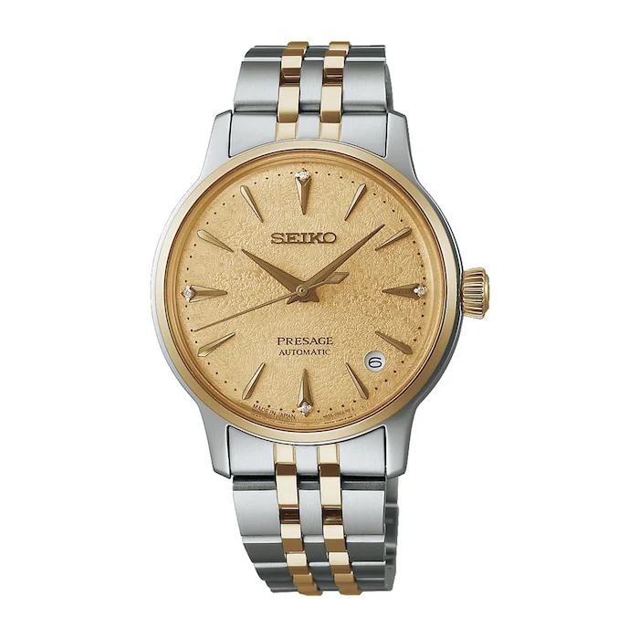 Seiko Presage Presage 'Frozen Daiquiri' Diamond Cocktail Time 34mm Ladies Watch Japanese Automatic SRPL64J1
