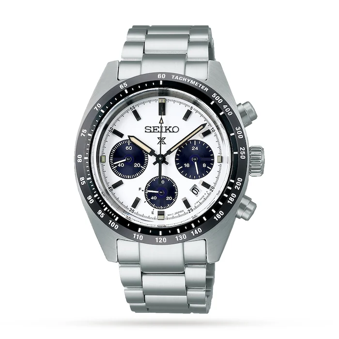 Seiko Prospex Heritage Automatic 39mm Men’s Watch with White Material Dial, Stainless Steel Case & Bracelet, 100m Water Resistant / SSC813P1