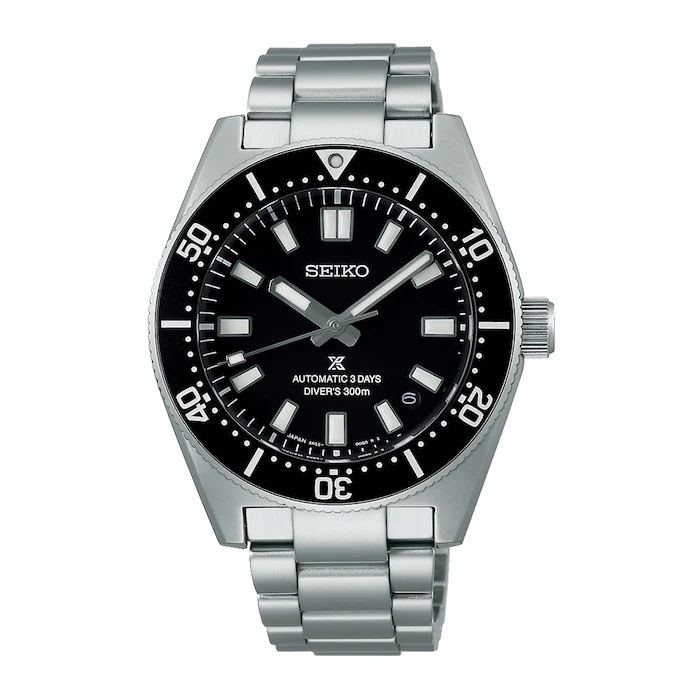 Seiko Prospex Prospex Automatic 40mm Men’s Watch with Black Material Dial, Stainless Steel Case & Bracelet, 300m Water Resistant / SPB453J1
