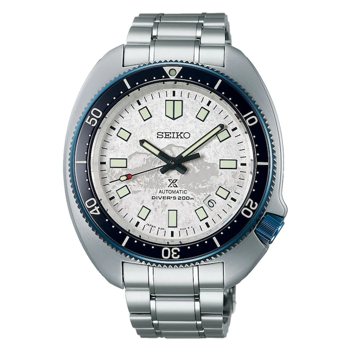 Seiko Prospex Prospex Automatic 44mm Men’s Watch with Grey Material Dial, Stainless Steel Case & Bracelet, 200m Water Resistant / SLA069J1