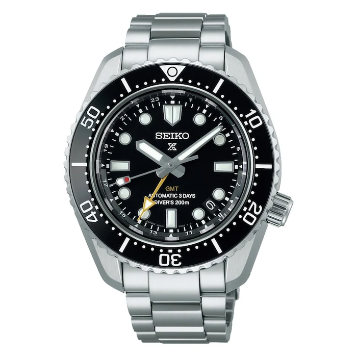 Seiko Prospex Prospex Hi-Beat 42mm Men’s Watch with Black Material Dial, Stainless Steel Case & Bracelet, 200m Water Resistant / SPB383J1
