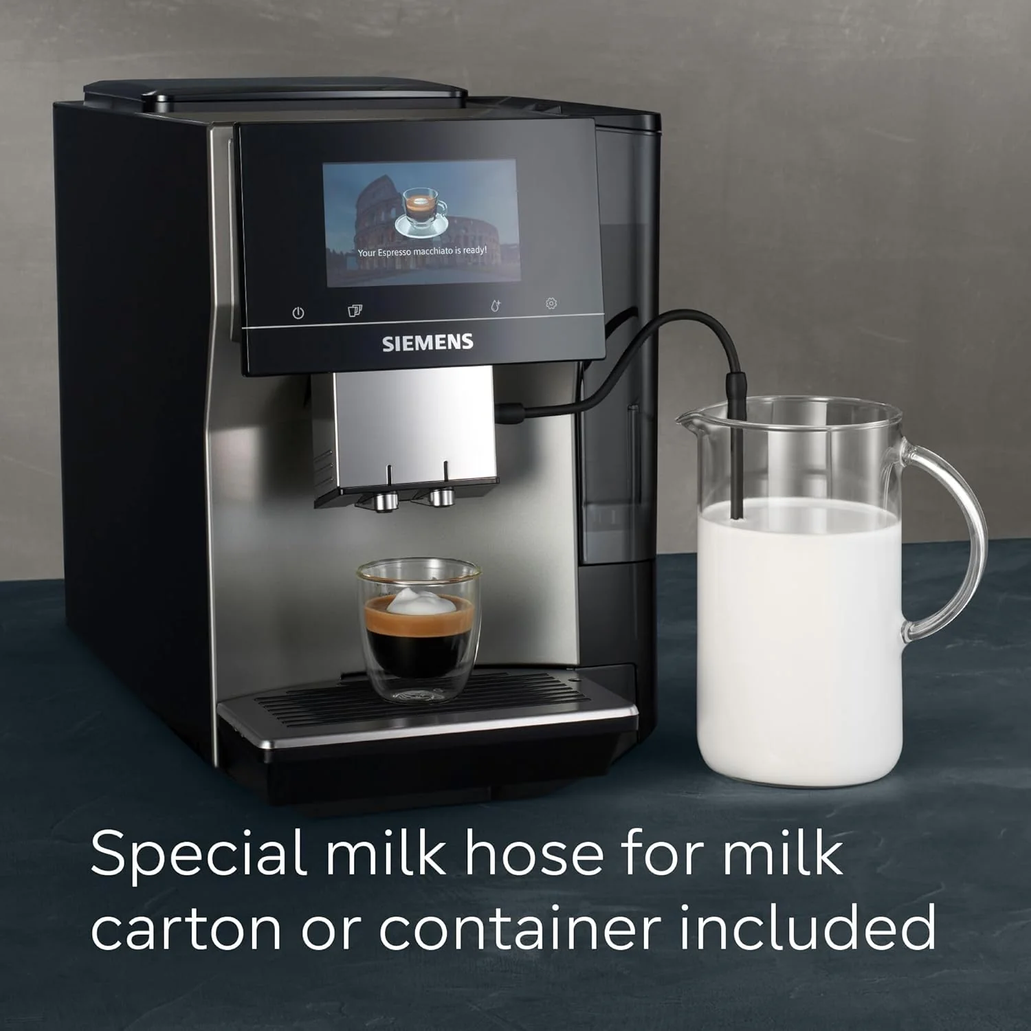SIEMENS EQ700 Fully Automatic Bean to Cup Coffee Machine, 5" Touch Screen Display, Cold Brew/Slow Brew, Cappuccinatore, 34+ Coffee Beverages, Home Connect, TP715GB1 - Image 8