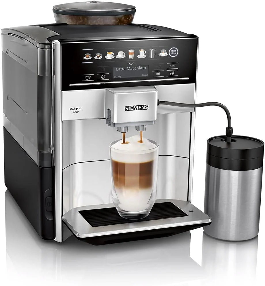 Siemens TE653M11GB EQ6 plus S300, Bean to Cup Fully Automatic Espresso Coffee Machine with milk system, 10 coffee varieties, 2 user profiles - Titanium - Image 2