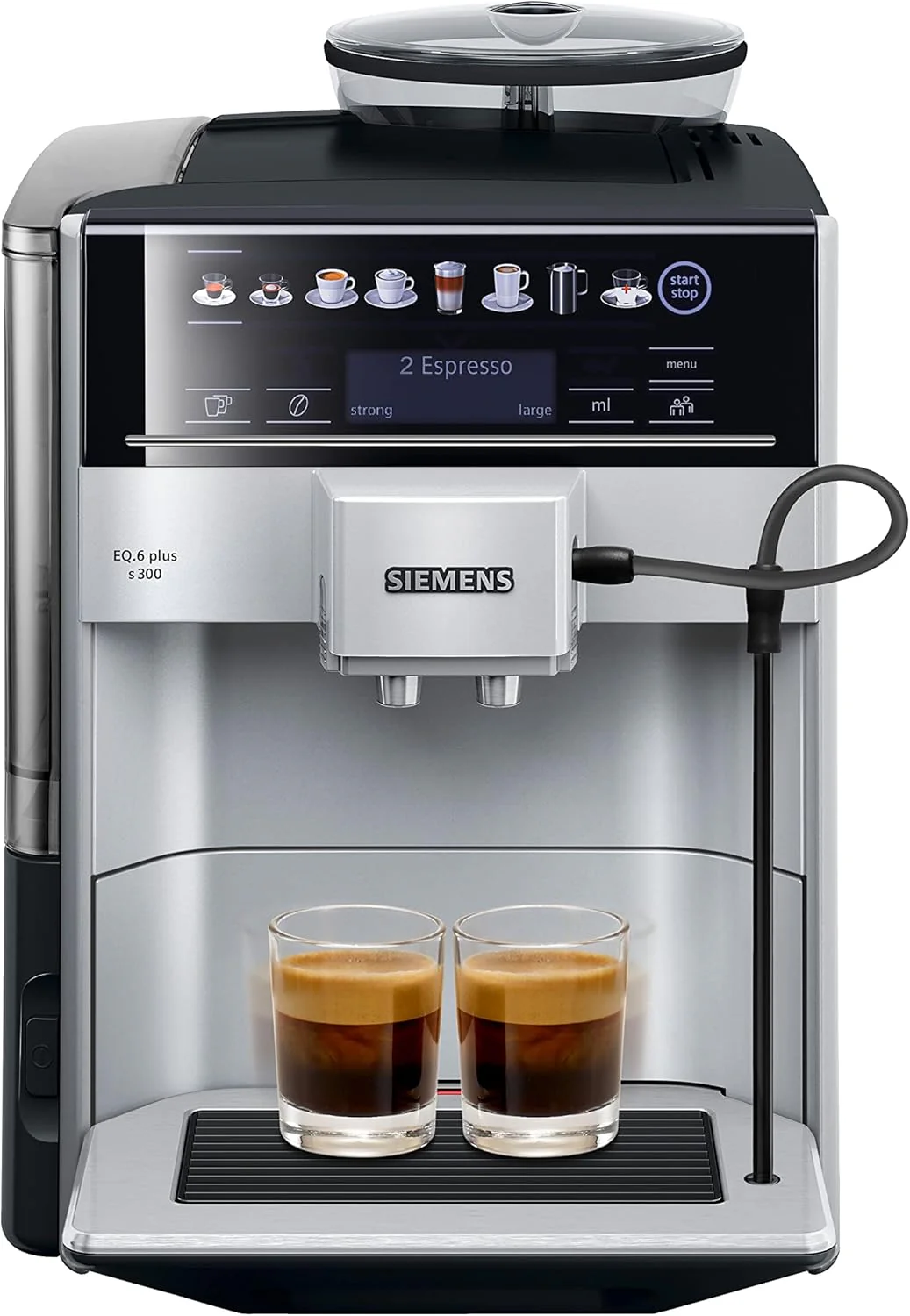 Siemens TE653M11GB EQ6 plus S300, Bean to Cup Fully Automatic Espresso Coffee Machine with milk system, 10 coffee varieties, 2 user profiles - Titanium - Image 3