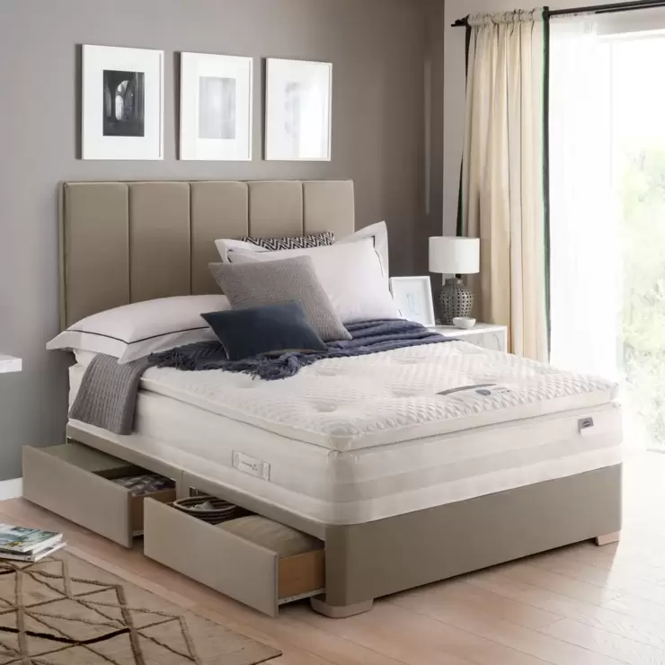 Silentnight Brescia Sandstone Headboard, King Size - Image 3