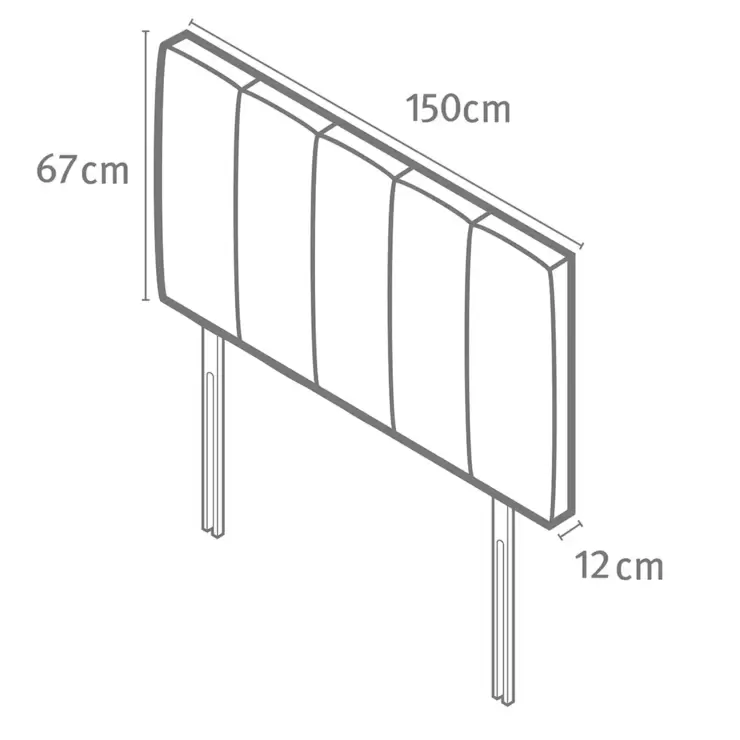 Silentnight Brescia Sandstone Headboard, King Size - Image 4