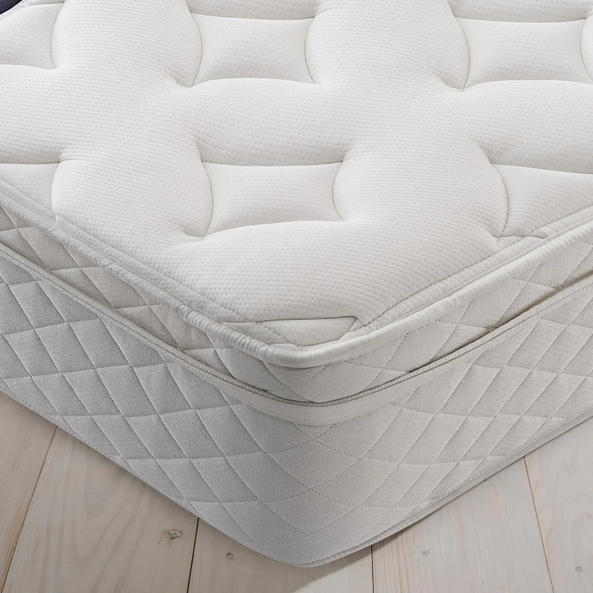 Silentnight Miracoil Memory Cushion Top Mattress & Divan in Grey, Single - Image 4