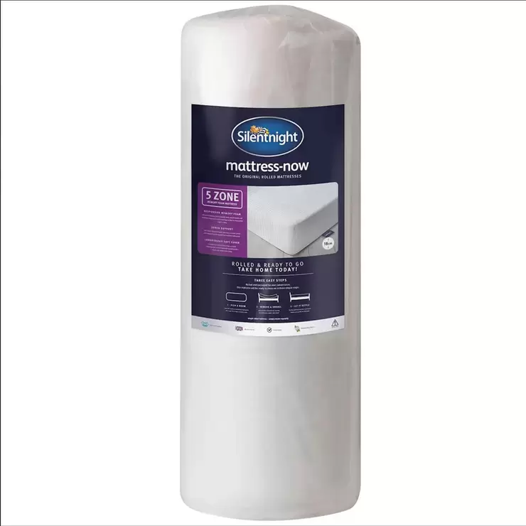 Silentnight Now 5 Zone Rolled Memory Foam Mattress, Double - Image 4