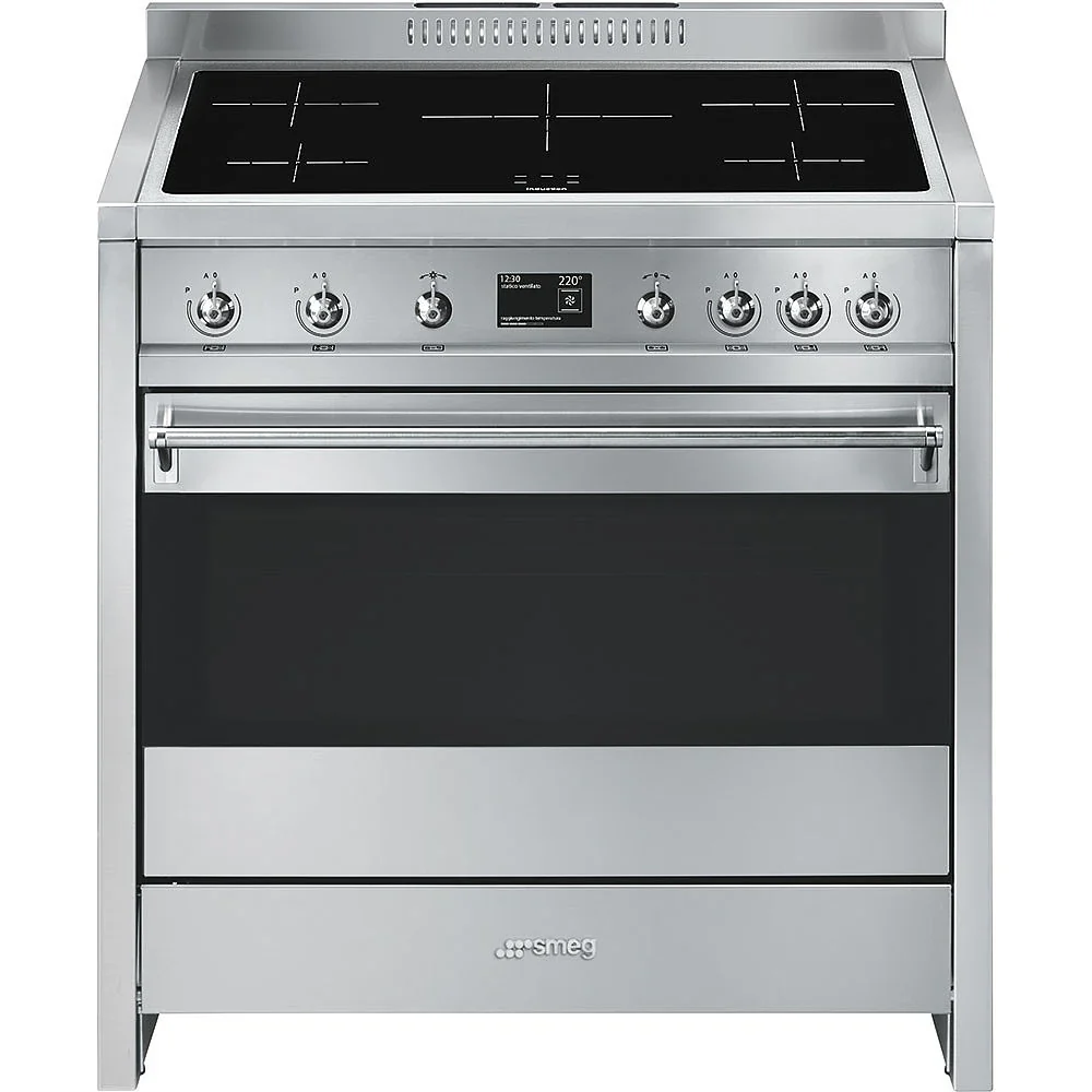 Smeg 90cm Opera Electric Range Cooker Stainless Steel Single Door Non Split - Image 2